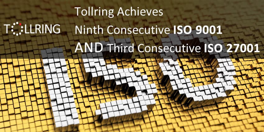 tollring iso awarded