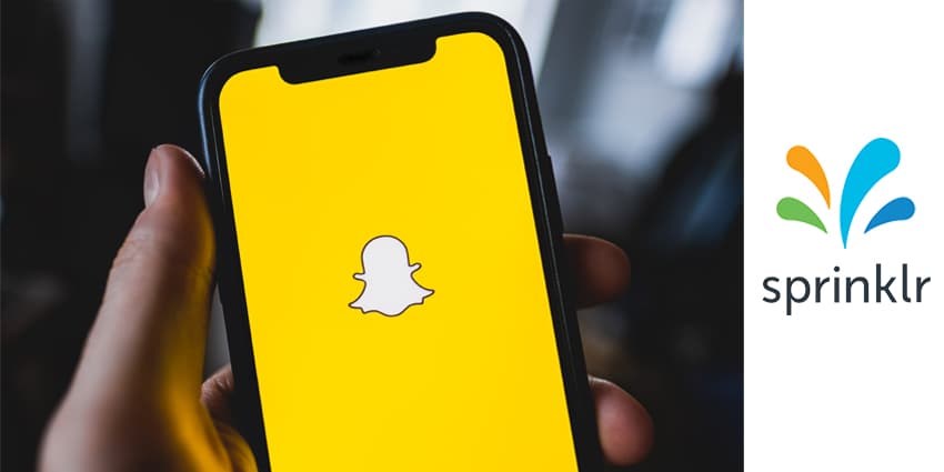 snapchat app logo on the smartphone screen in hand.