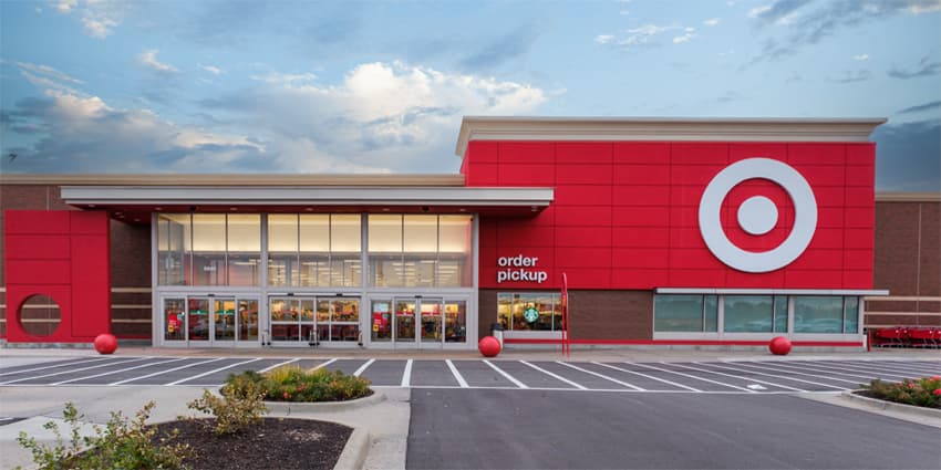 Target store entrance the early morning