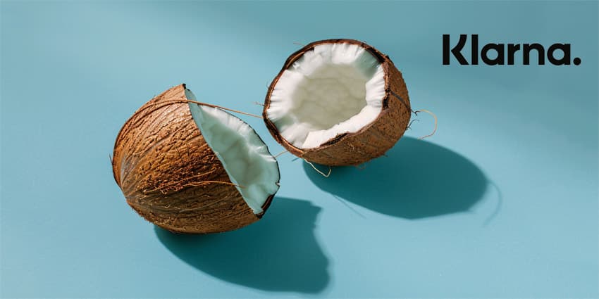 a coconut cut in half