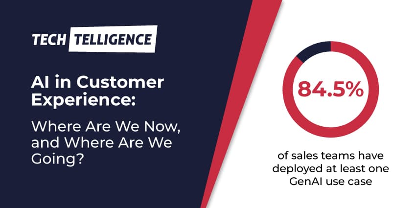 Most implemented generative AI use cases in customer experience
