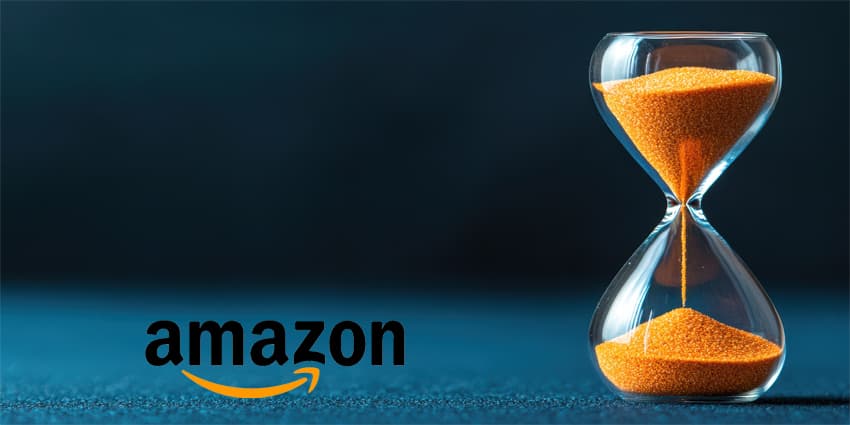Amazon Now 30-minute grocery delivery service shown on a smartphone in London
