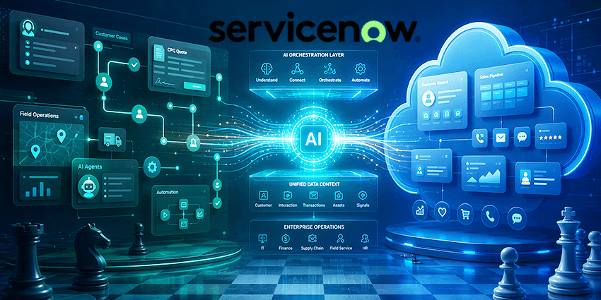 ServiceNow Takes CRM Fight to Salesforce as AI Strengthens SaaS Case