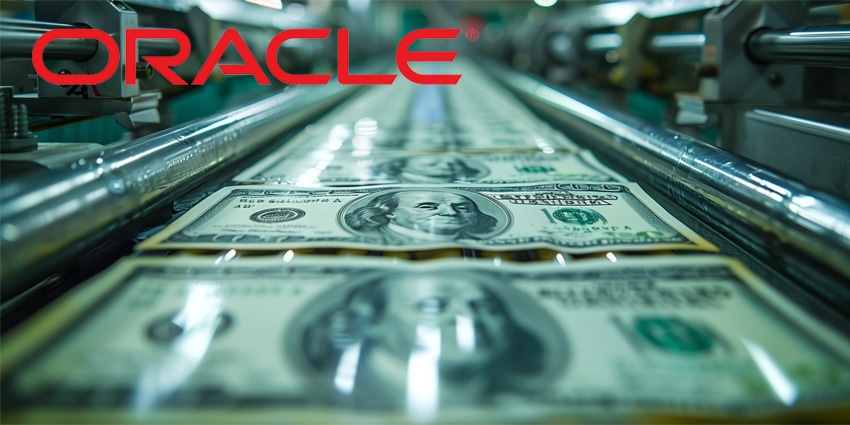 Money printing machine. Factory creating money. Dollar bill printing - Banknotes in a printing machine. Economic inflation.