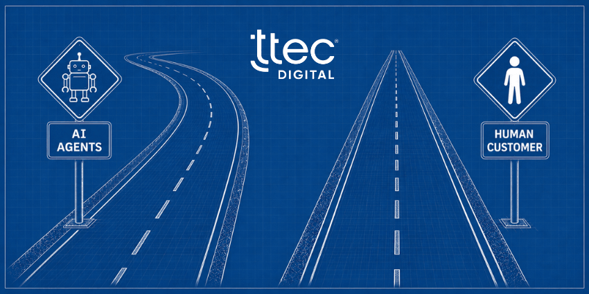 Blueprint for detect, decide, route dual-lane customer experience