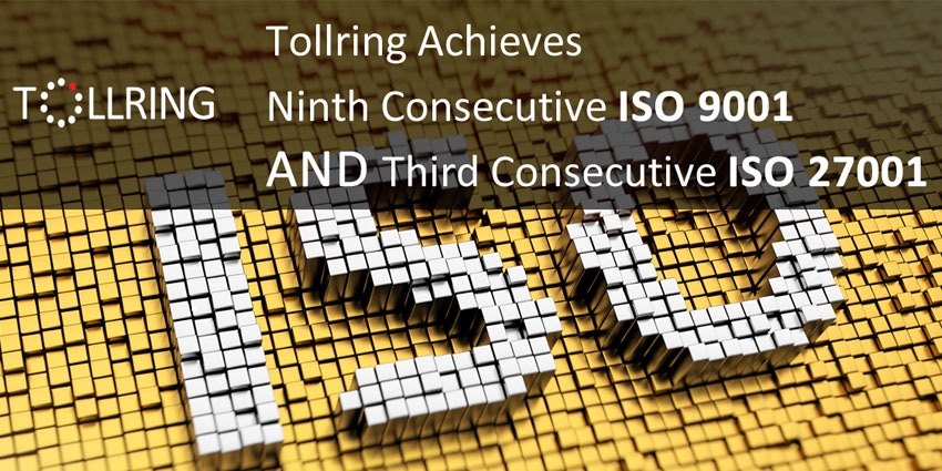 tollring iso awarded