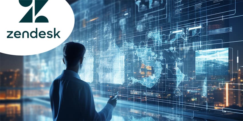 A scientist looking at an AI screen