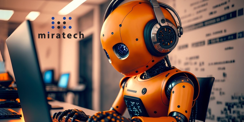 Robot on laptop