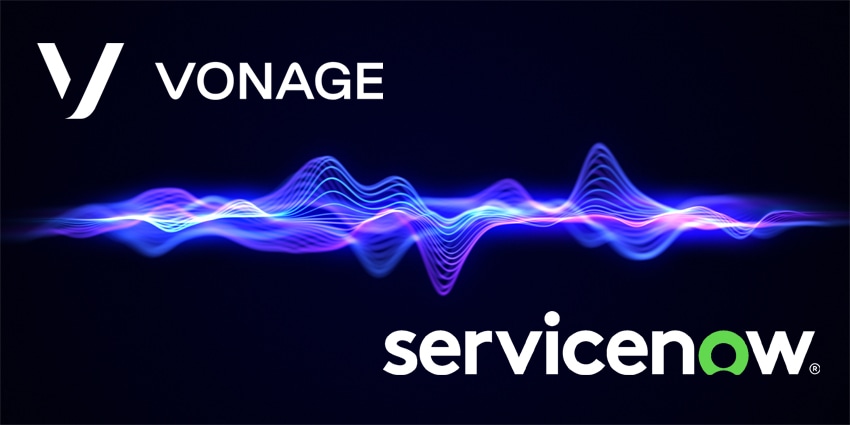 Vonage Contact Center ServiceNow Voice integration for agent productivity and workflow automation